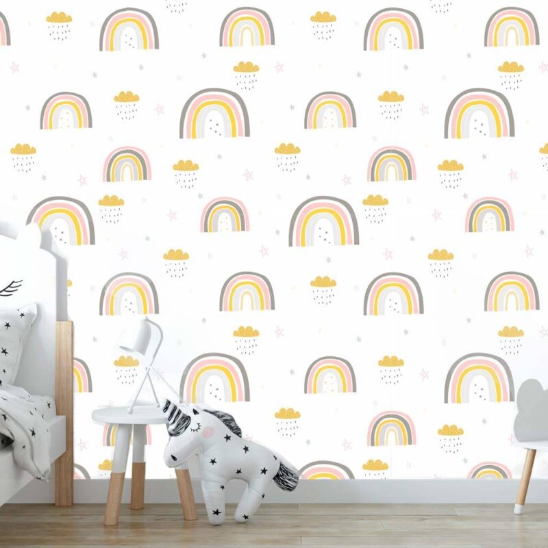 papier-peint-arc-en-ciel-chambre-enfant