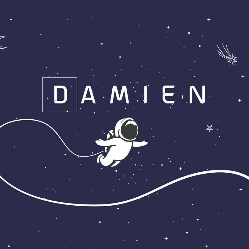 Papier Peint astronaute enfant avec prénom – Image 2