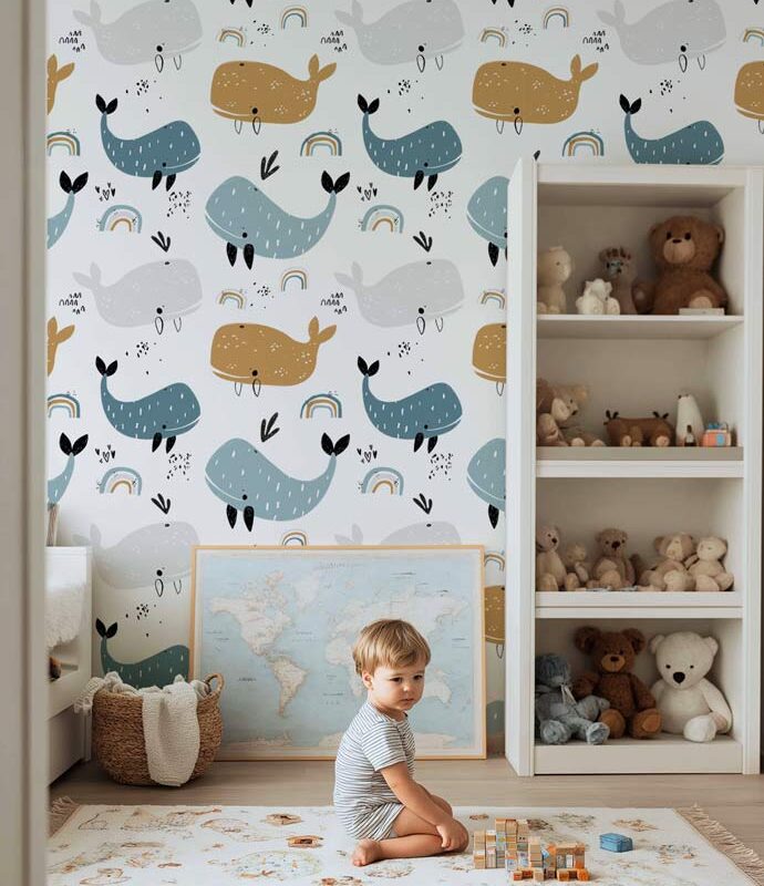 papier-peint-baleine-bébé