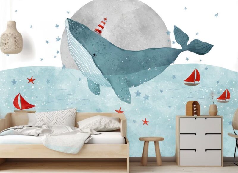 papier-peint-baleine-pour-enfant