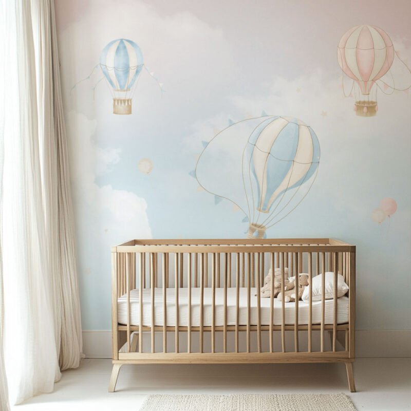 papier-peint-bébé-montgolfière