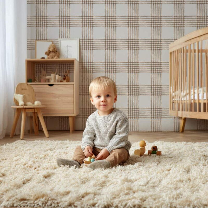 papier-peint-carreaux-marron