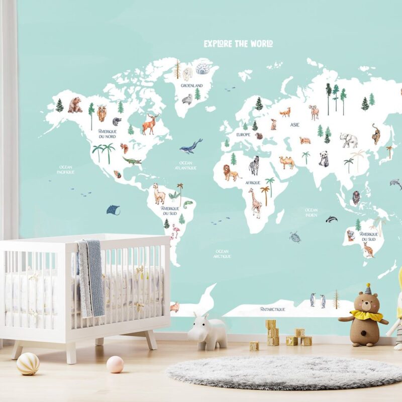 papier-peint-carte-du-monde-bleu