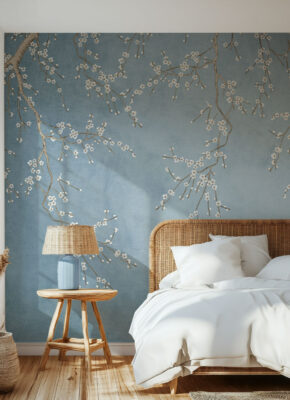 papier-peint-chambre-bleu