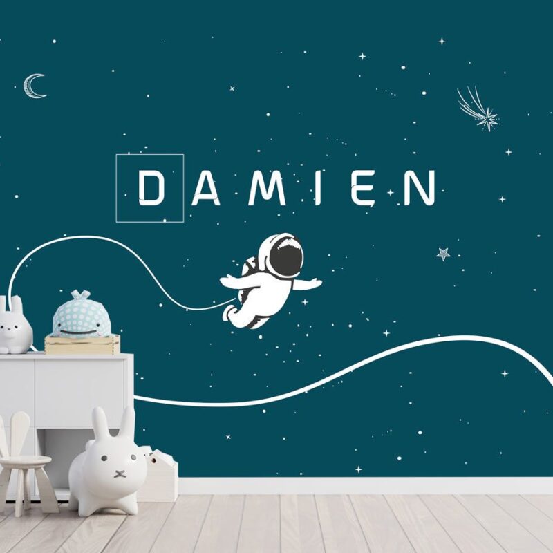 papier-peint-cosmonaute-personnalisé