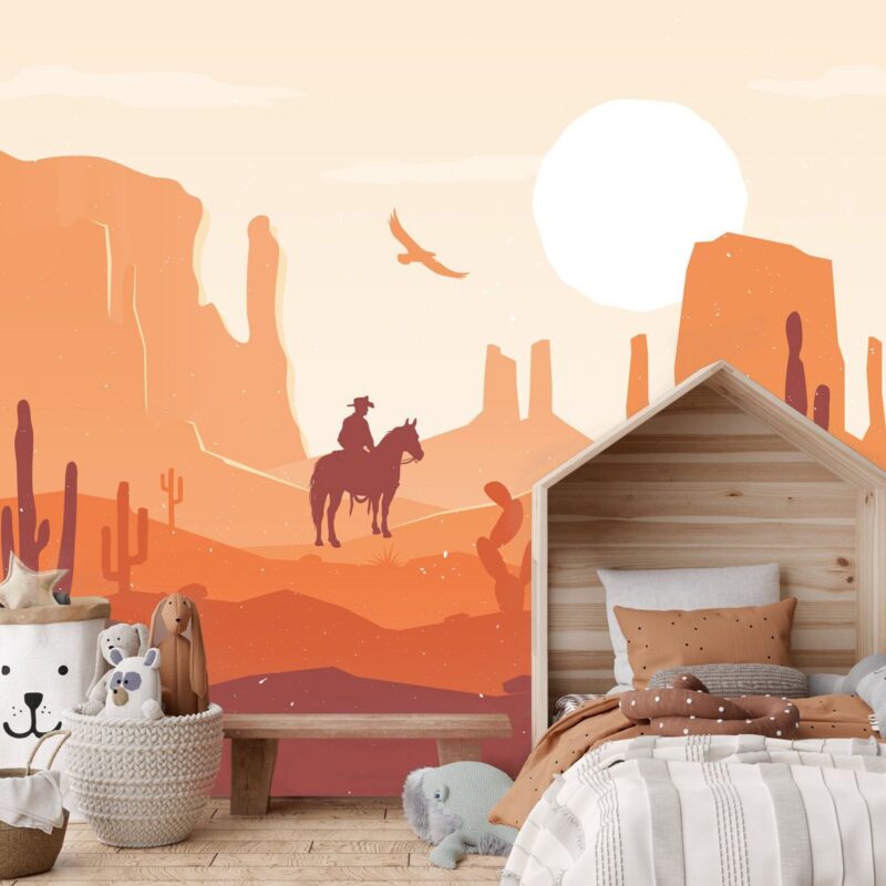papier-peint-cow-boy-chambre-enfant