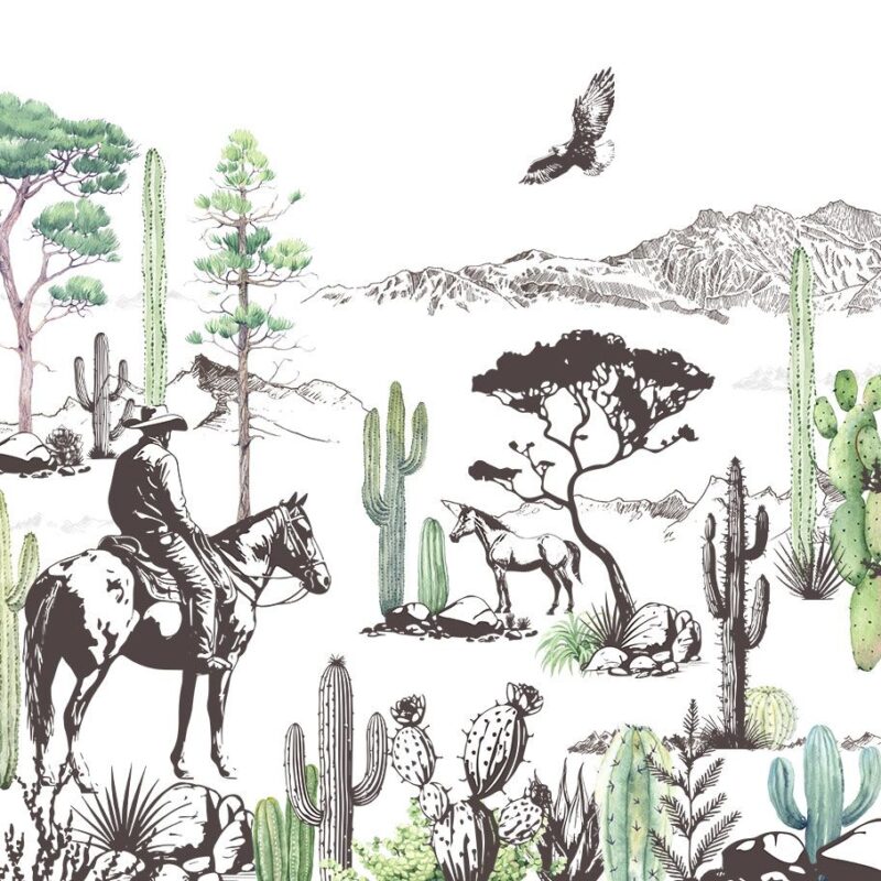 Papier peint cow boy pour enfant – Image 2