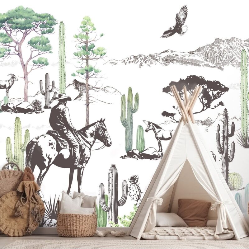 papier-peint-cowboy-pour-enfant