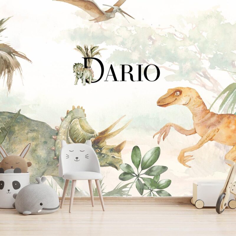 papier-peint-dinosaure-personnalisé