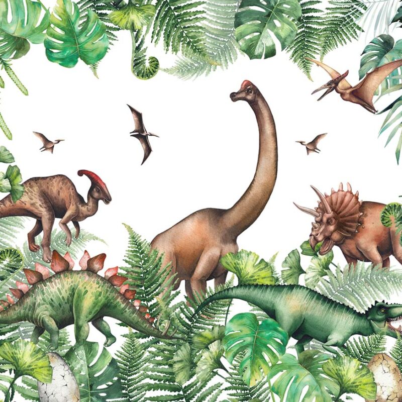 papier-peint panoramique dinosaures