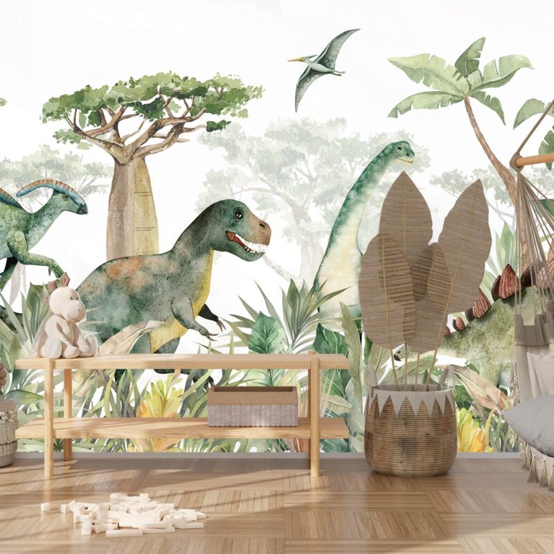 papier-peint-dinosaures-enfant
