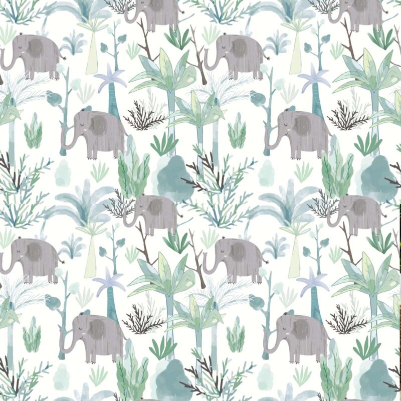 papier-peint-éléphant-enfant