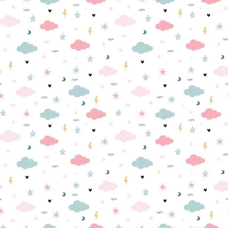 Papier peint petits motifs chambre fille – Image 2
