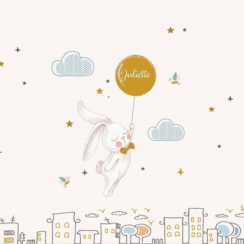 papier-peint-enfant-lapin-personnalisé