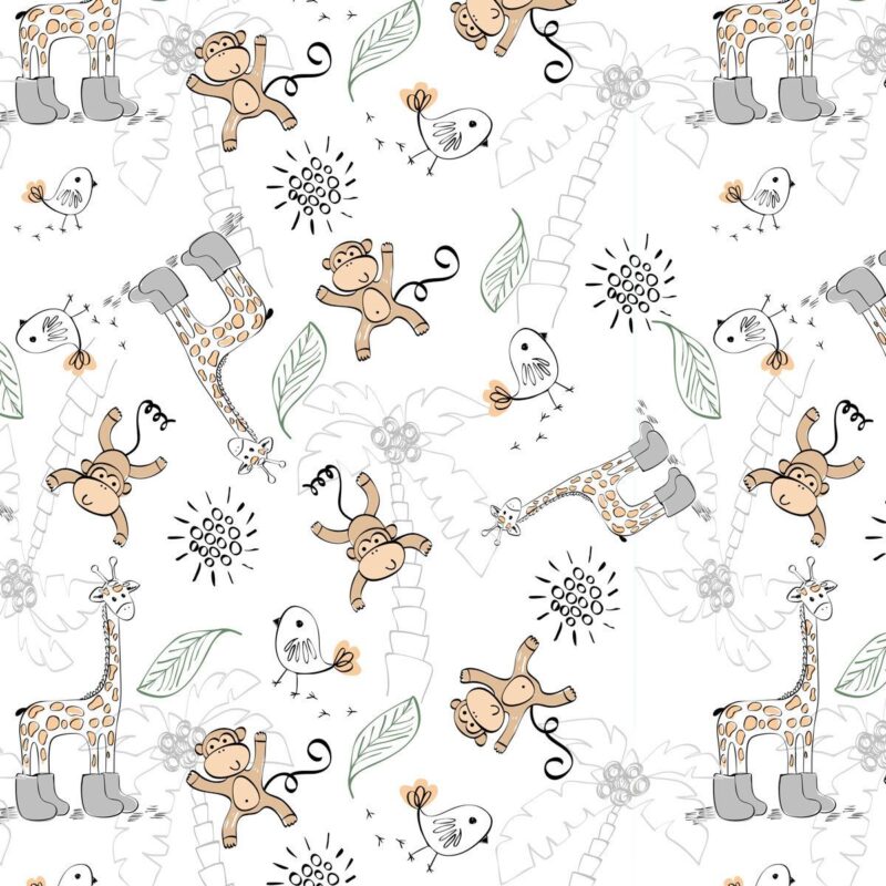 papier-peint-enfant-motif-singe
