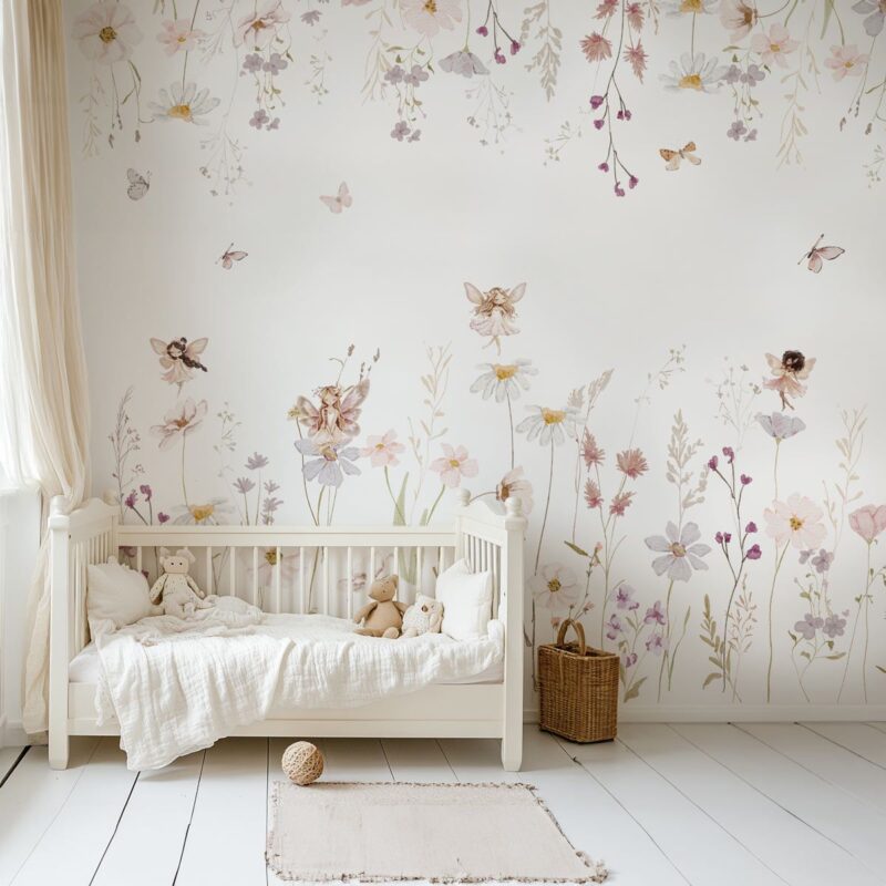 papier-peint-fee-et-fleurs-enfant