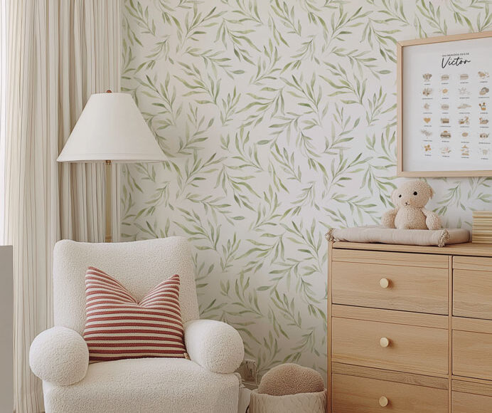 papier-peint-feuillage-vert