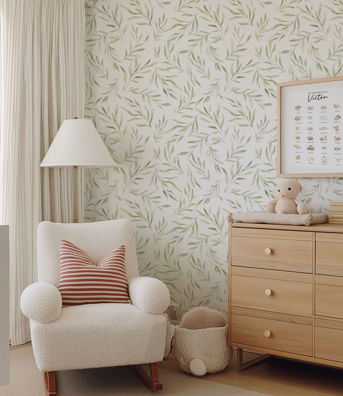 papier-peint-feuillage-vert