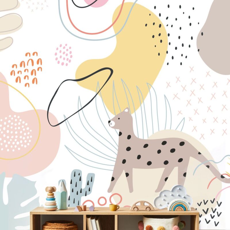 papier-peint-feuille-tropicale-coloré