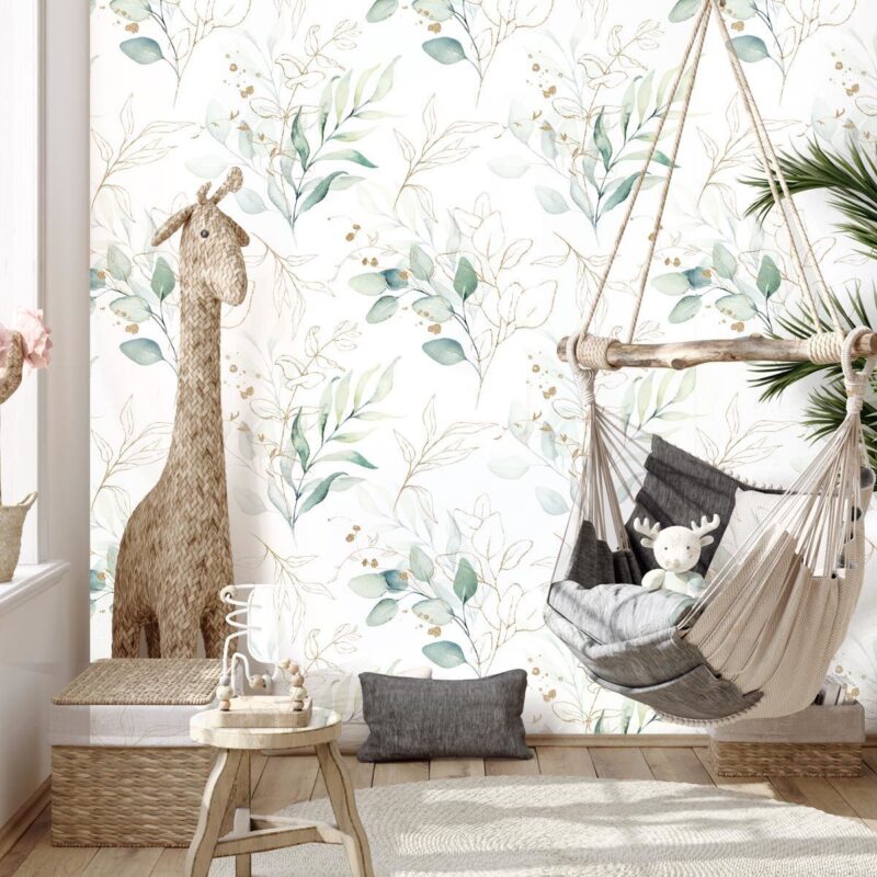 papier-peint-feuilles-aquarelle