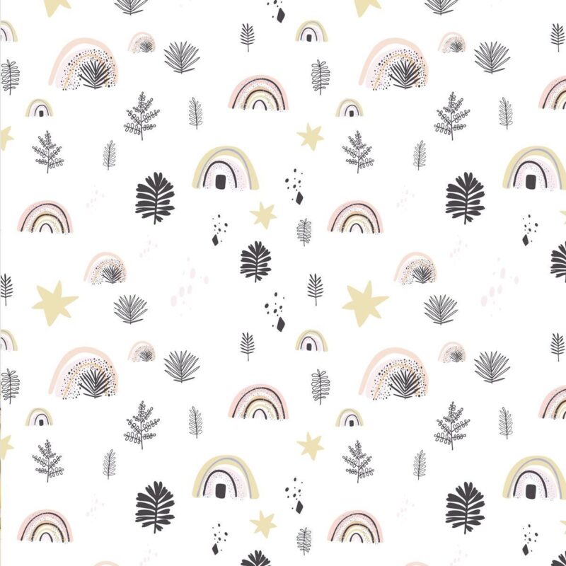 papier-peint-fille-motif-arc-en-ciel