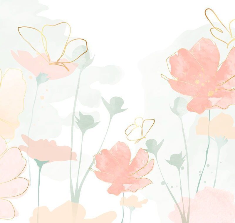 papier-peint-fleurs-aquarelle