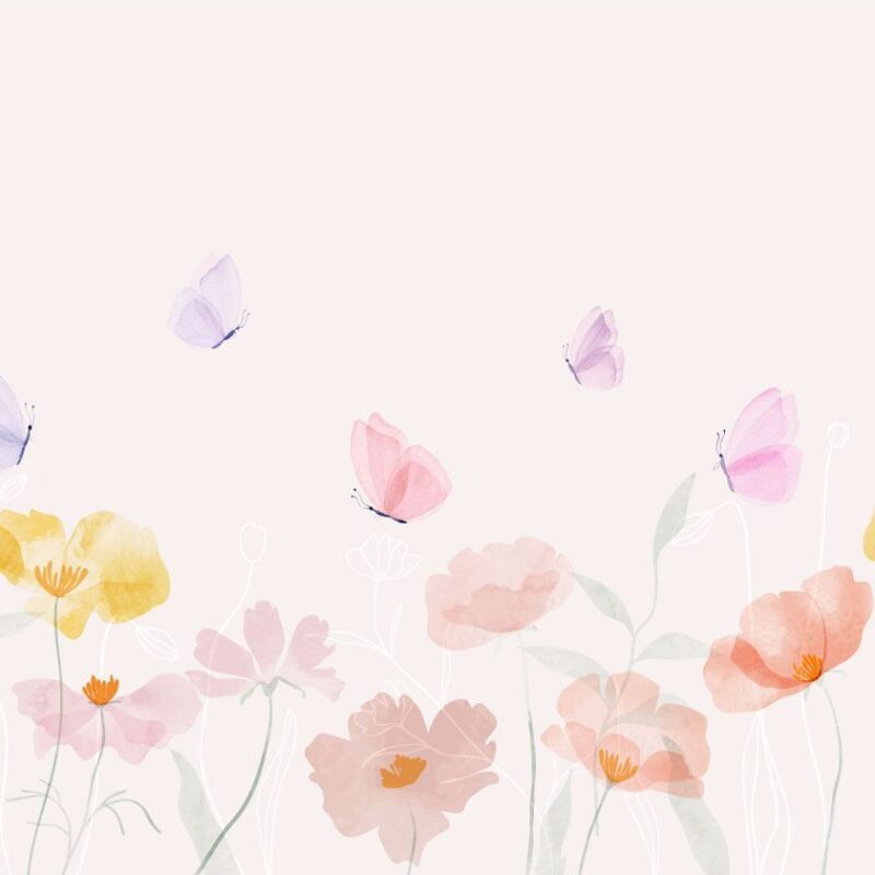 papier-peint-fleurs-chambre-enfant