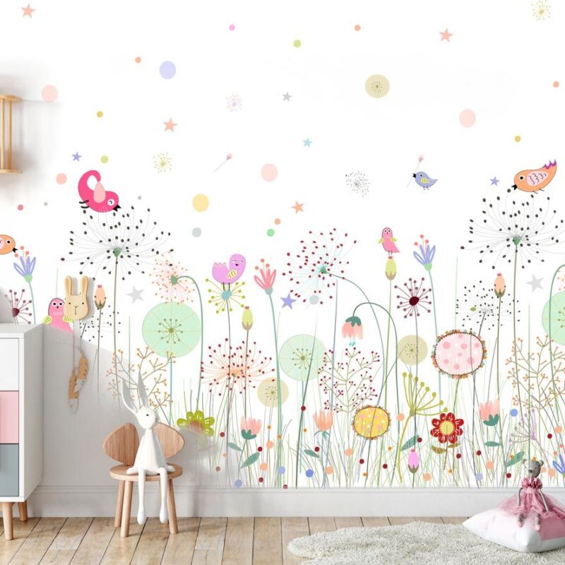 papier-peint-fleurs-enfant