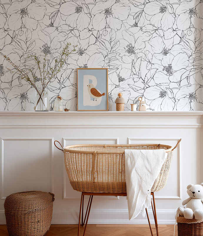 papier-peint-fleurs-noir-et-blanc