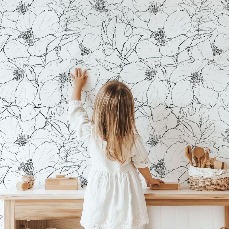 papier-peint-fleurs-noir-et-blanc