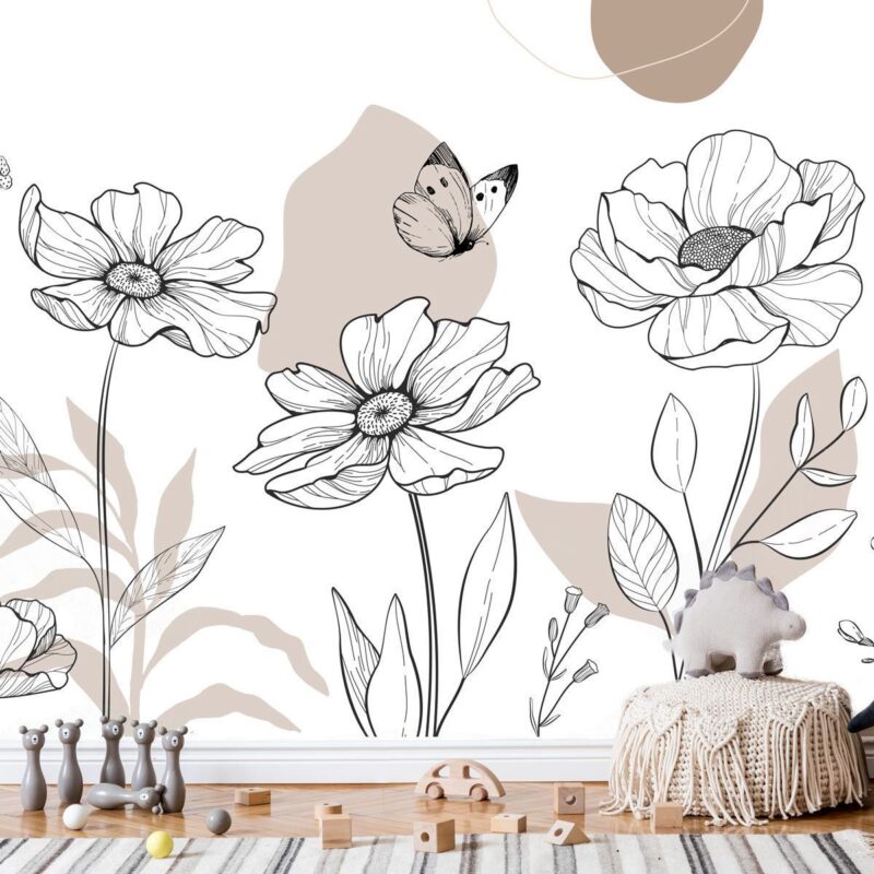 papier-peint-fleurs-panoramique-enfant