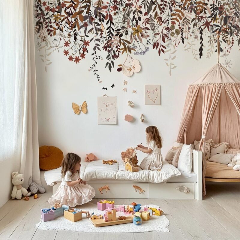 papier-peint-fleurs-tombantes