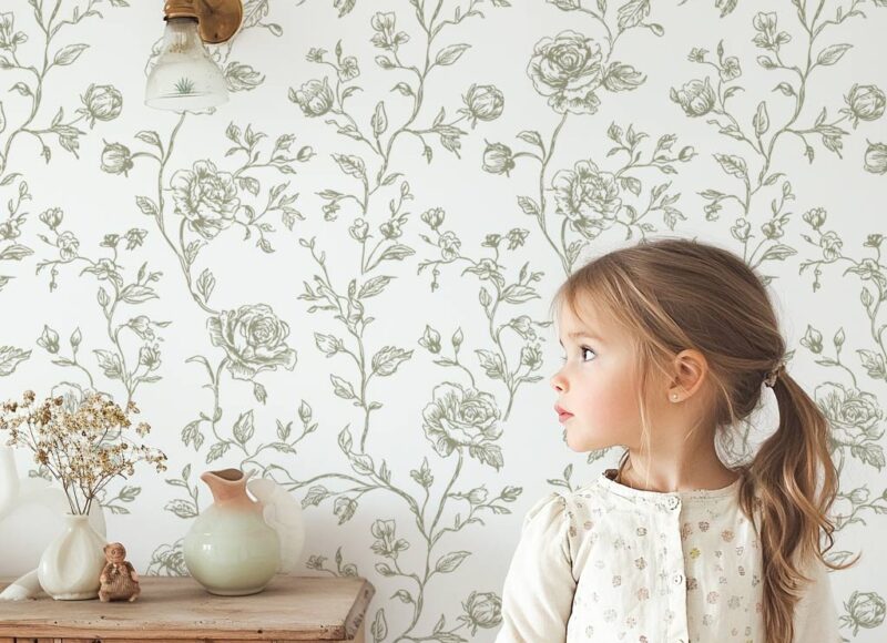 papier-peint-fleurs-vintage