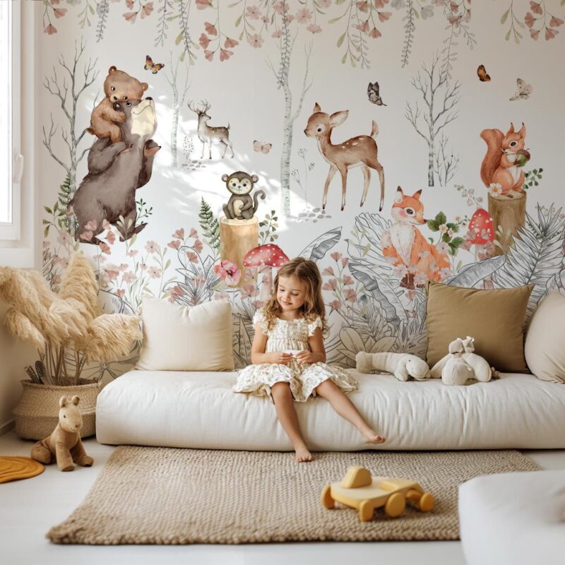 papier-peint-forêt-enchantée