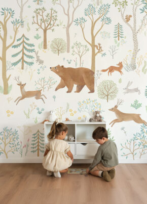 papier-peint-foret-enfant