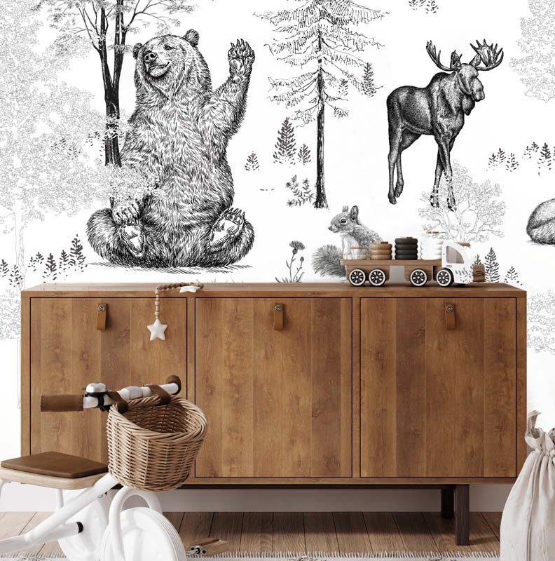 papier-peint-foret-enfant