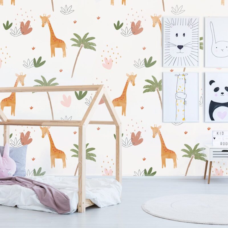 Papier peint bébé girafe – Image 3