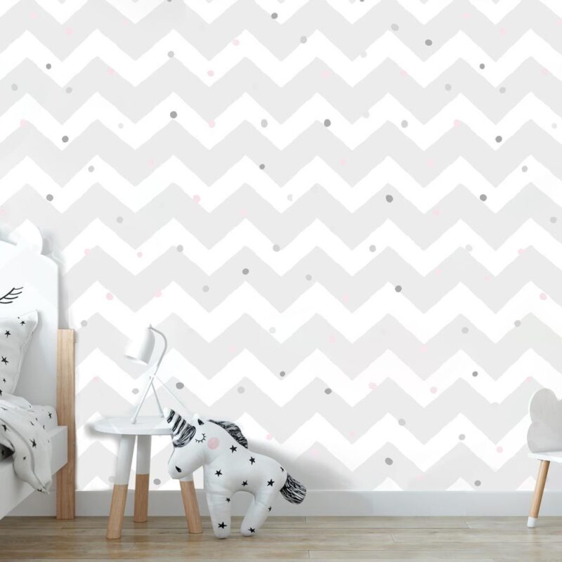 papier-peint-gris-pois-fille