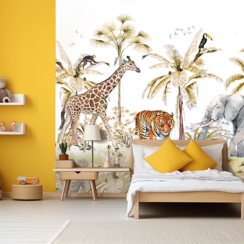 papier-peint-jaune-moutarde