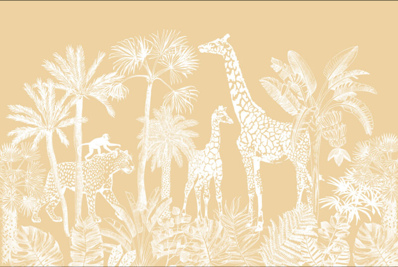 papier-peint-jungle-jaune