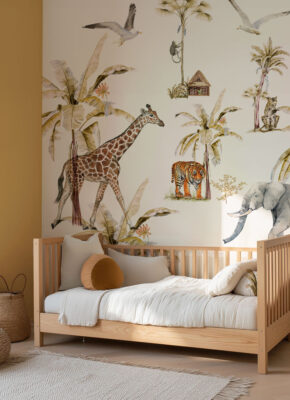 papier-peint-jungle-moutarde