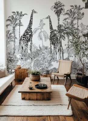 papier-peint-jungle-noir-et-blanc