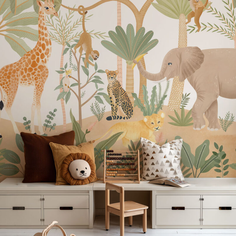 Papier peint Jungle Exotique pour enfant