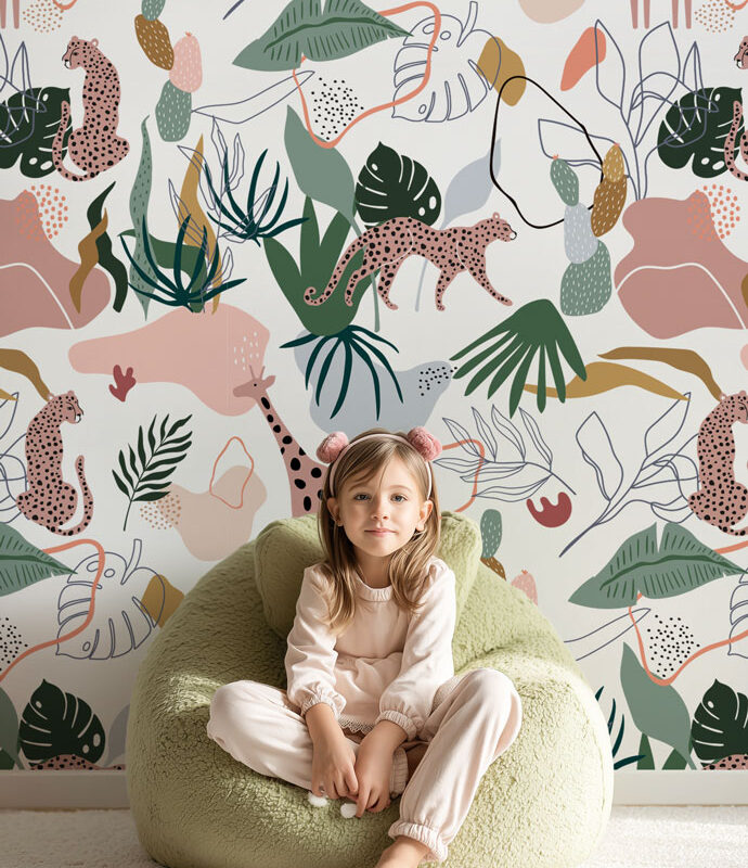 papier-peint-jungle-rose