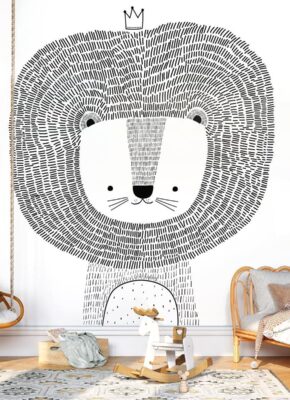 papier-peint-lion-enfant