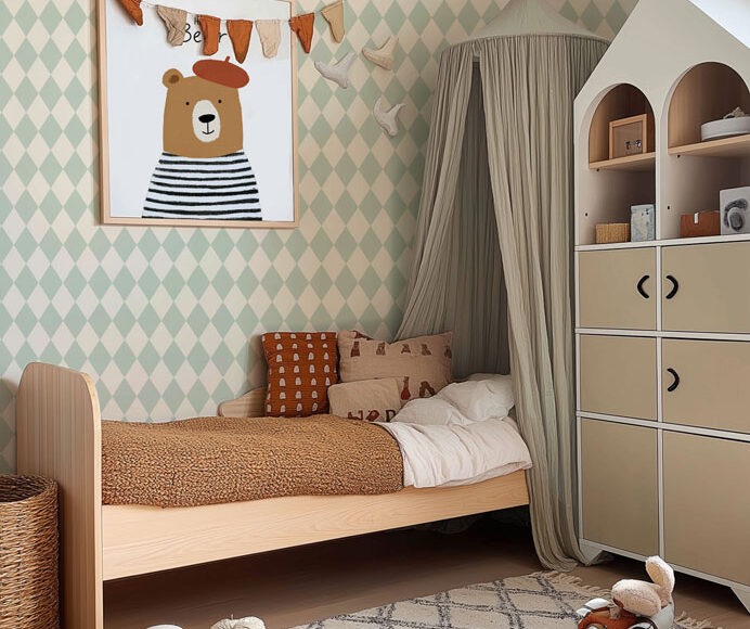 papier-peint-losange-enfant