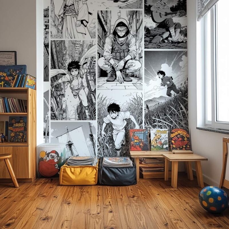 papier-peint-manga-chambre-garçon