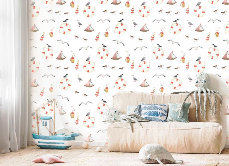 papier-peint-marin-mouette