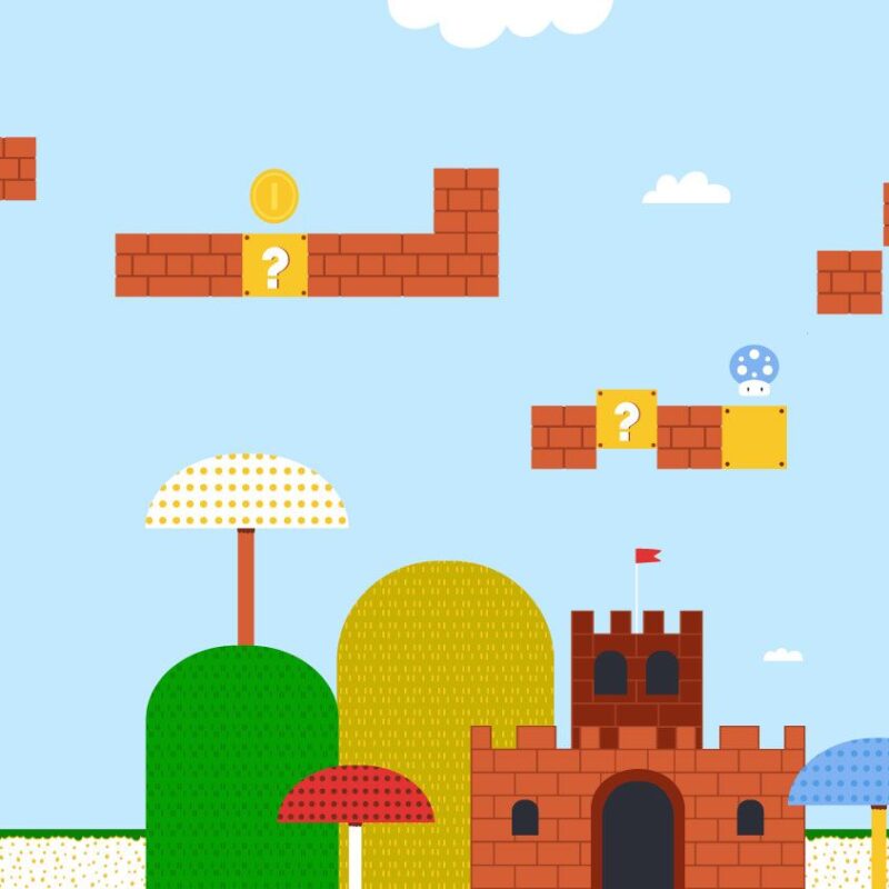 papier-peint-mario-bros-bleu