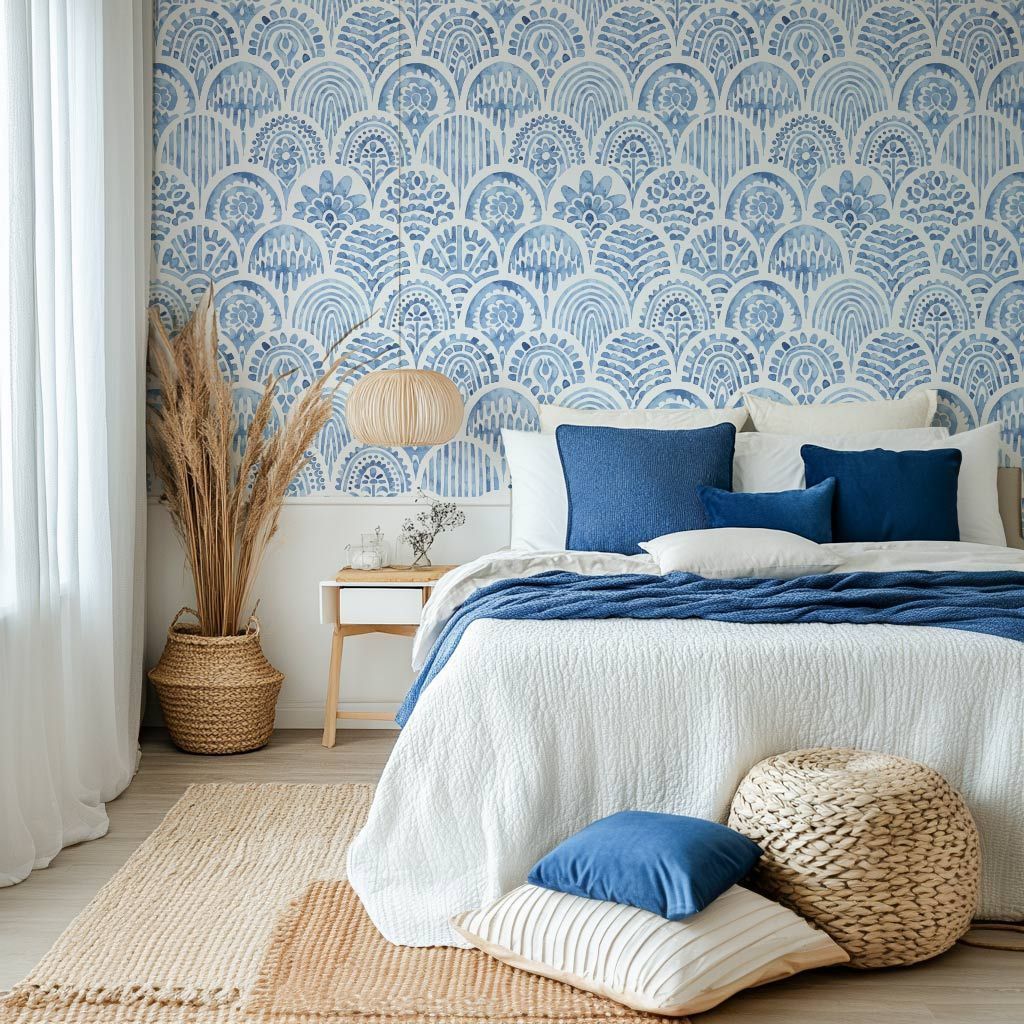 papier-peint-méditérannéen-bleu